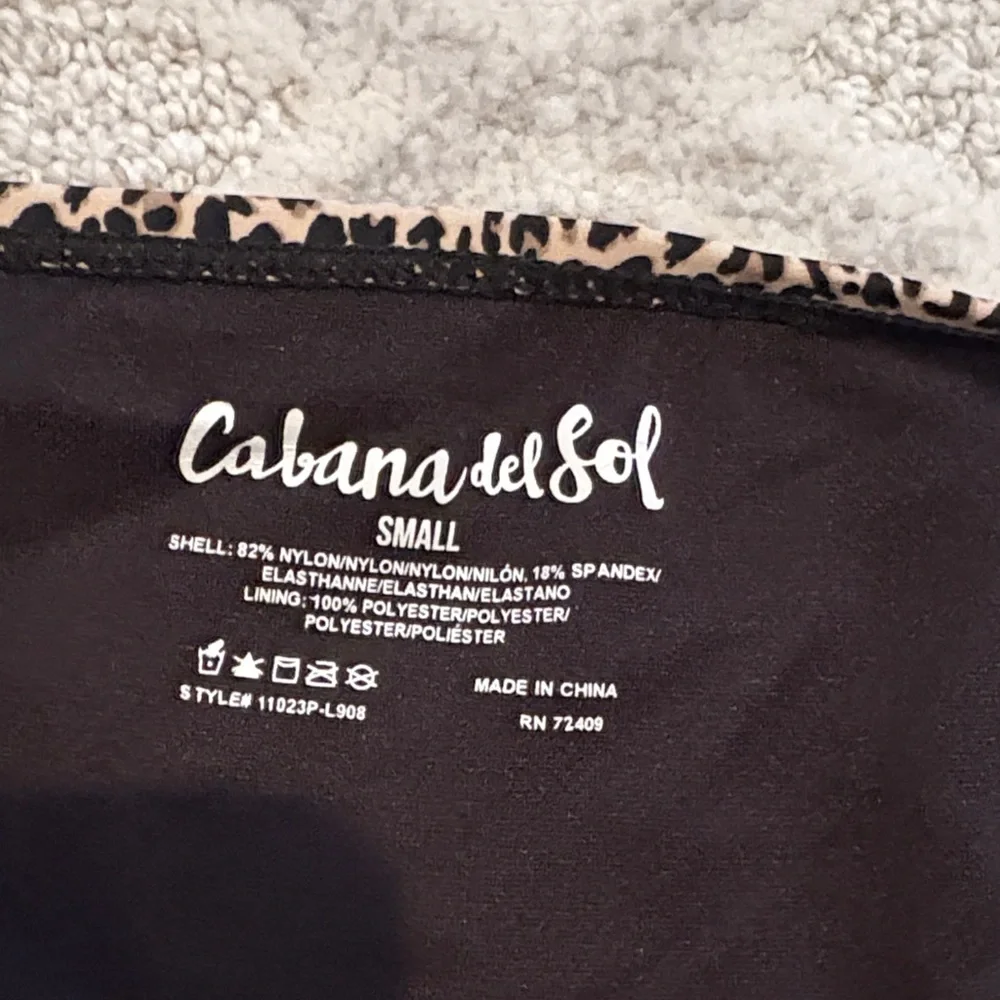 Cheetah Print One-Shoulder Bikini Set - Picture 4 of 5